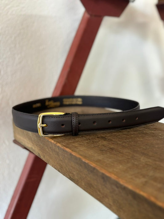 Le Serge - Brown Single Stitch Detail - Gold Coloured Buckle - 651884