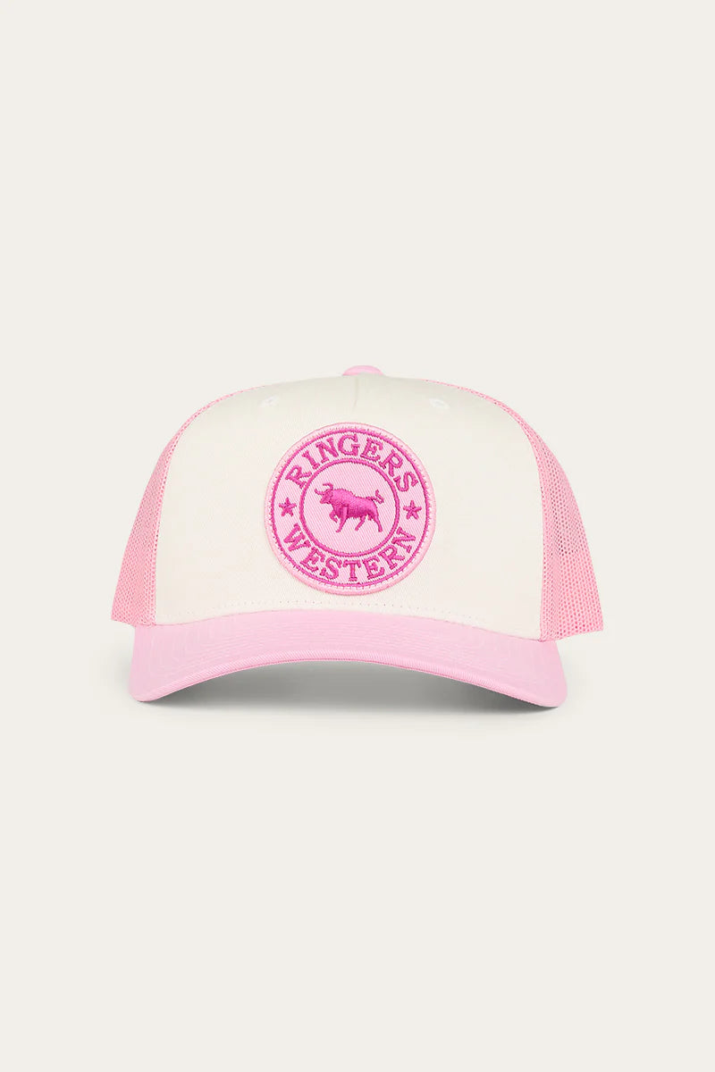 Ringers Western - Signature Bull Kids Trucker Cap - Pastel Pink