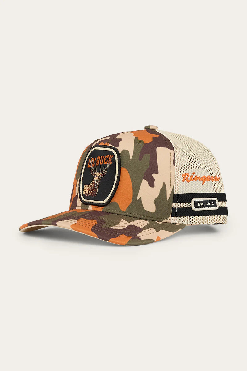 Ringers Western - Buck Kids Trucker Cap - Orange Camo