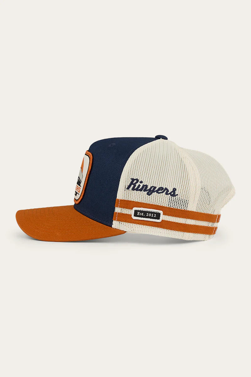 Ringers Western - Big Rig Trucker Cap - Navy / Burnt Orange