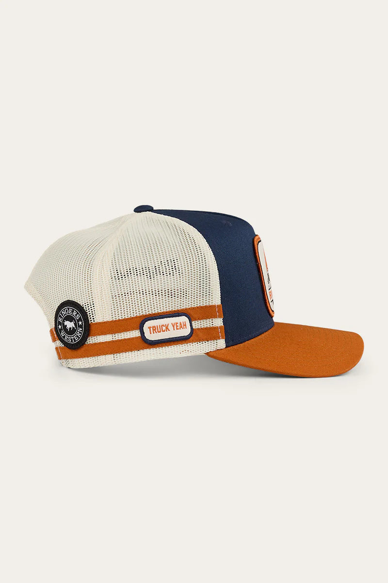 Ringers Western - Big Rig Trucker Cap - Navy / Burnt Orange