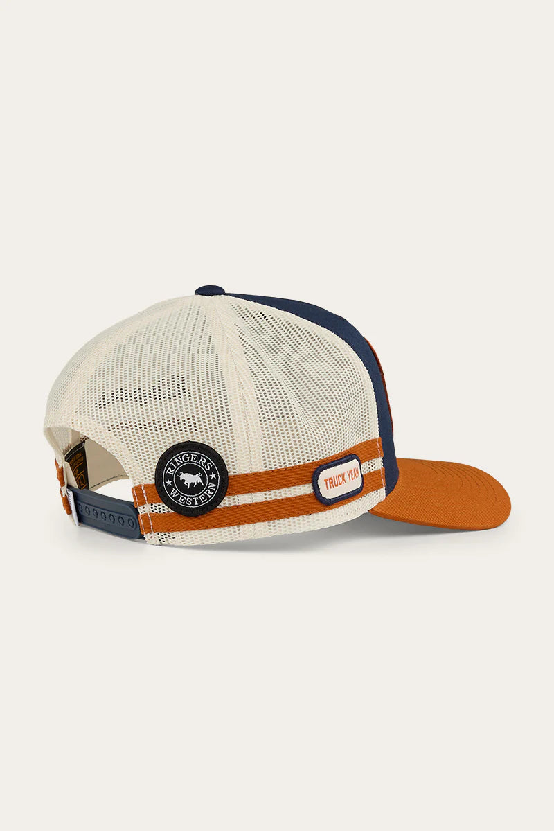 Ringers Western - Big Rig Trucker Cap - Navy / Burnt Orange