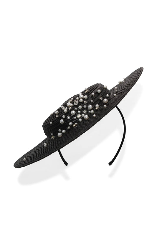 Morgan & Taylor - Celia Plate Hat Fascinator - Black