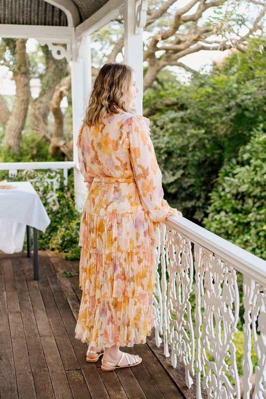 HIRE DRESS - ZIMMERMANN - TEMPO TIERED FRILL MIDI DRESS