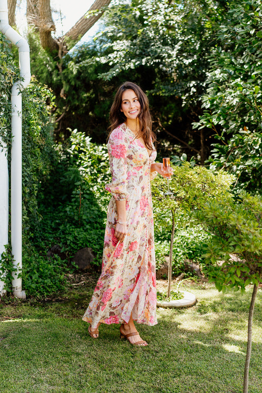 HIRE DRESS - ZIMMERMANN - HONOUR PLUNGE MAXI DRESS