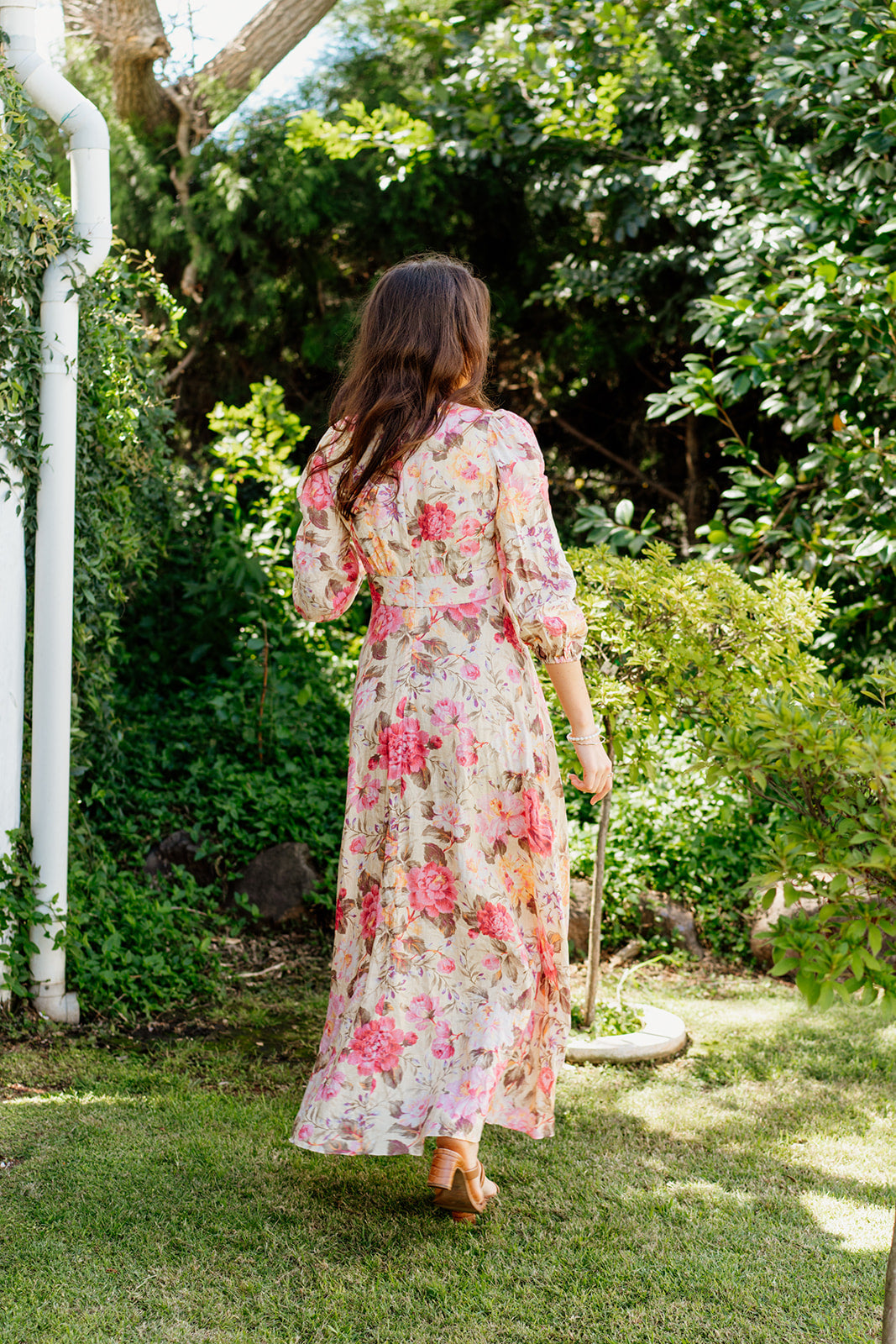 HIRE DRESS - ZIMMERMANN - HONOUR PLUNGE MAXI DRESS