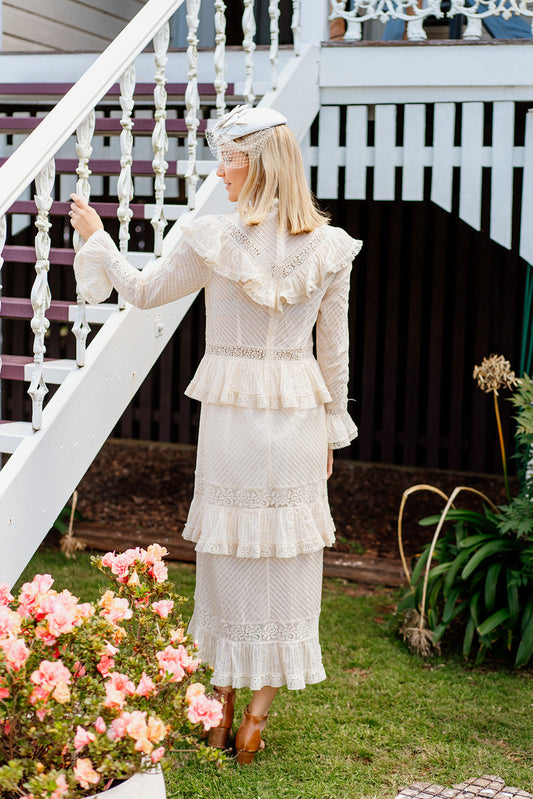 HIRE DRESS - ZIMMERMANN - TROPICANA PINTUCK MIDI DRESS