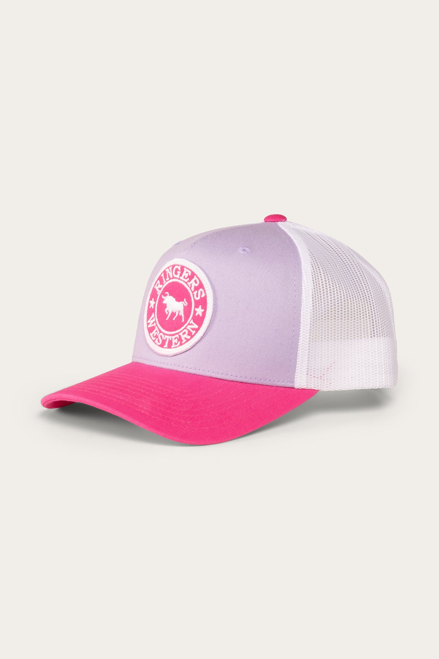 Ringers Western - Signature Bull Kids Trucker Cap - Lilac/Candy