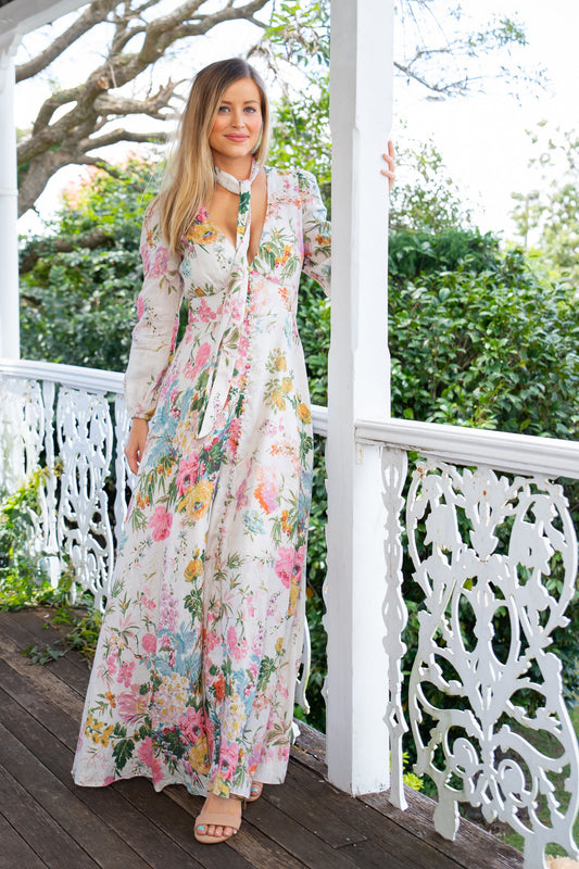 HIRE DRESS - ZIMMERMANN - HEATHERS PLUNGE MAXI DRESS