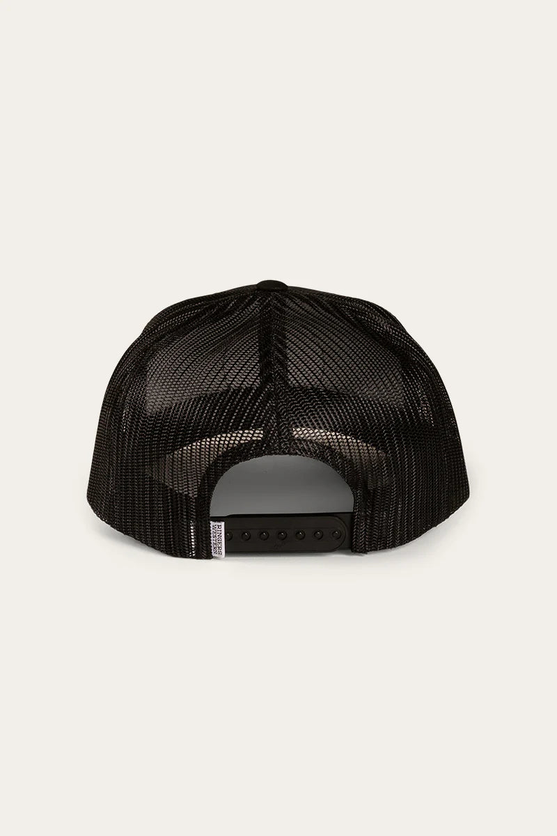 Ringers Western - Signature Bull Trucker Cap - Black/Black