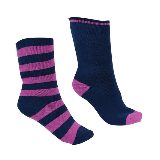 Thomas Cook - Thermal Socks - Twin Pack - Purple Orchid/Navy