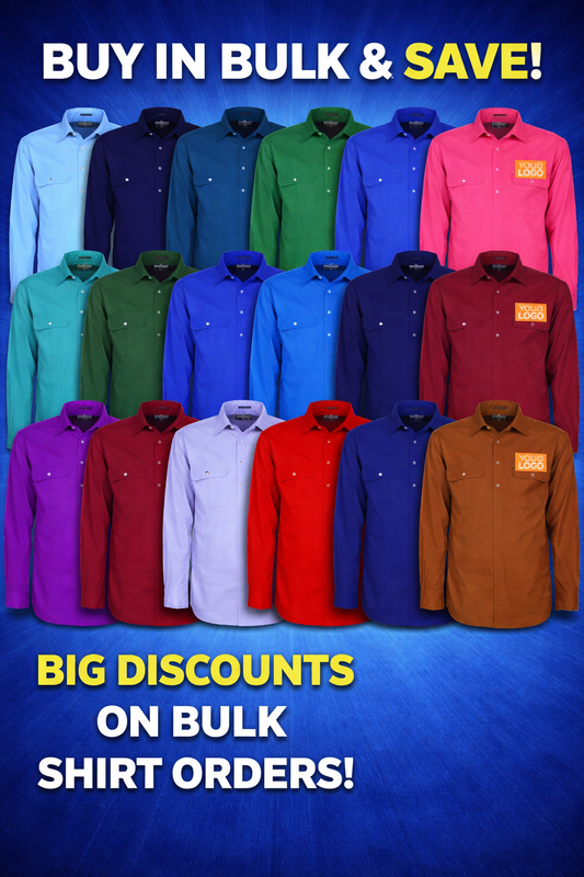 EMBROIDERED VALUE BUNDLE - PILBARA SHIRTS + FREE BASIC EMBROIDERY