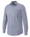 Pilbara - Mens Y/D Open Front, Single Pocket Shirt - Navy-White