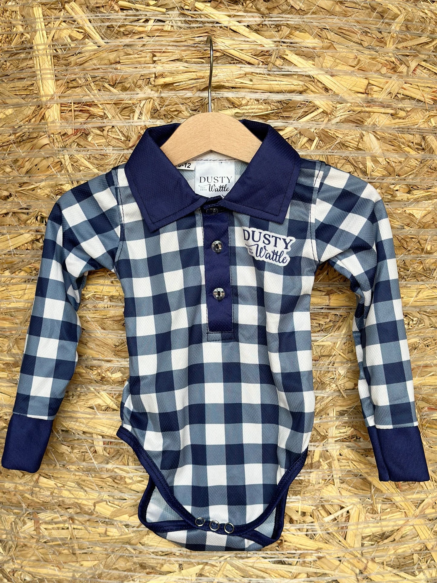 Dusty Wattle - Gingham Baby Romper