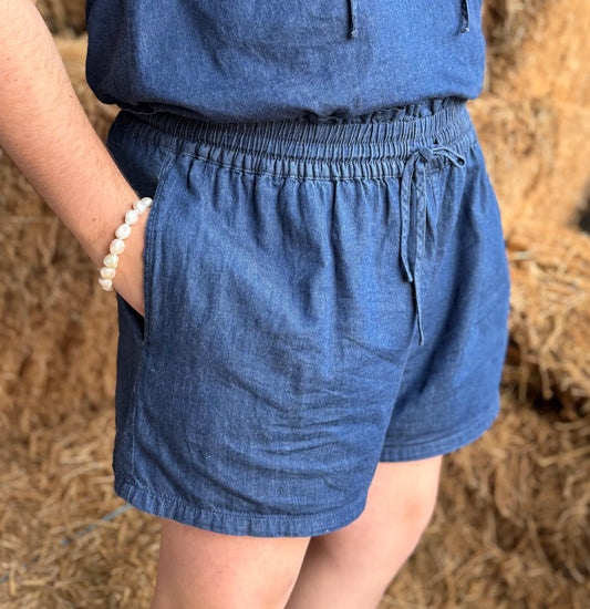 Dusty Wattle - Cotton Short - Denim