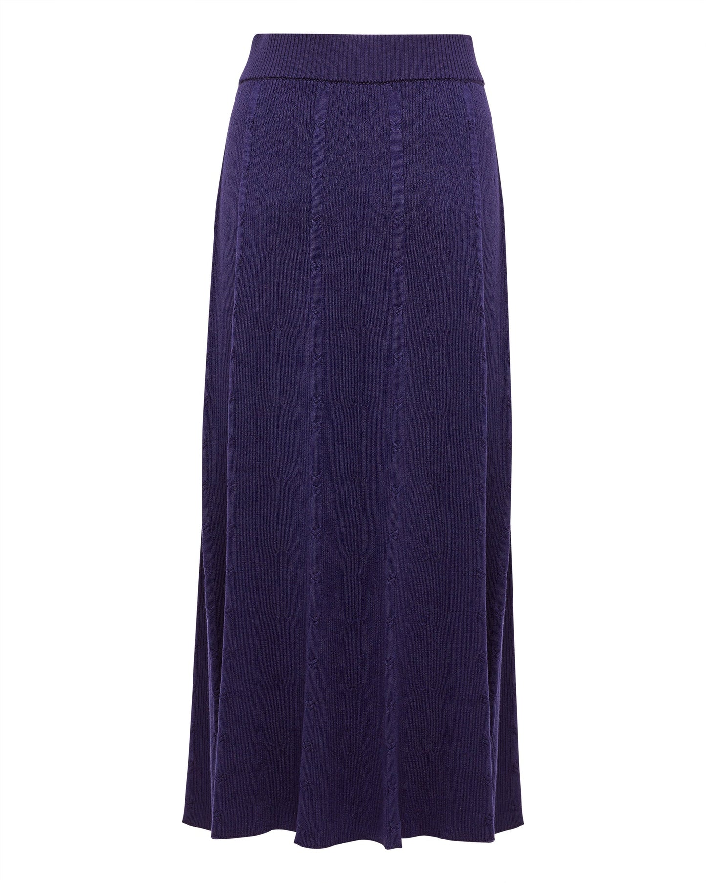 Iris & Wool - Glenora Cable Crew Skirt - Navy