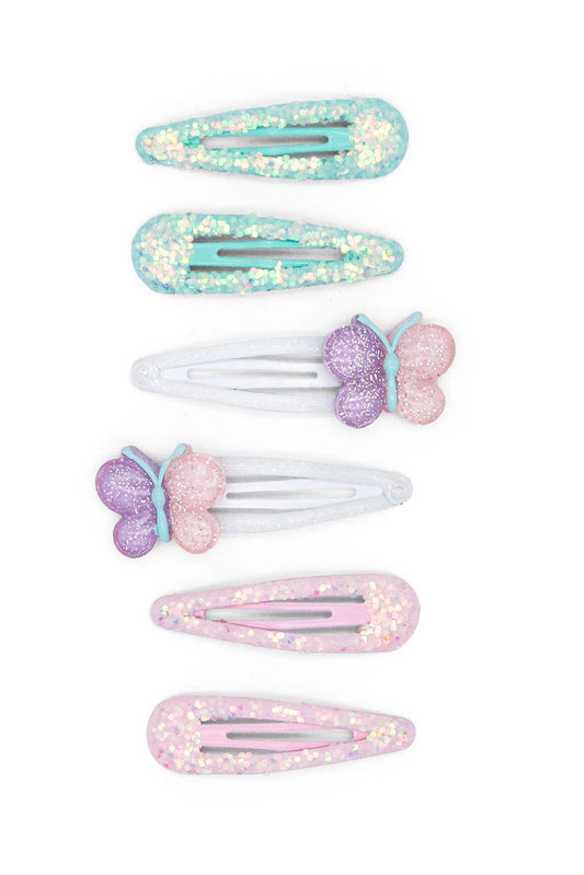 Morgan & Taylor -   Mini Bindi Hair Clip Set - Assorted Blue, White and Pink
