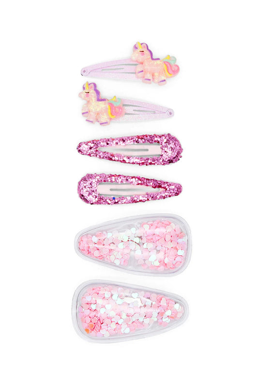 Morgan & Taylor -  Mini Unicorn Hair Clip Set - Pink