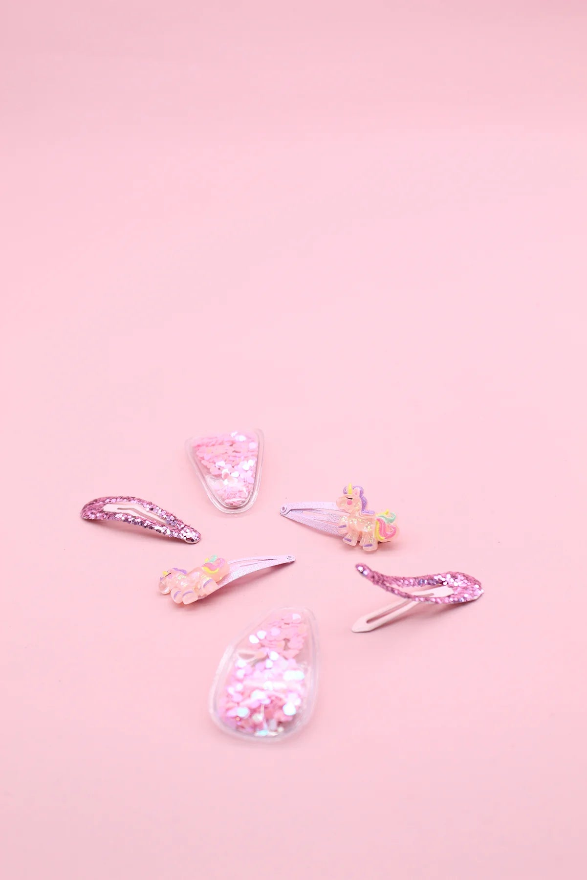 Morgan & Taylor -  Mini Unicorn Hair Clip Set - Pink