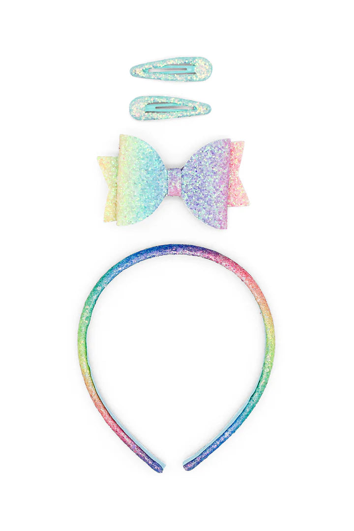 Morgan & Taylor - Mini Rainbow Magic Headband Set - Blue Rainbow