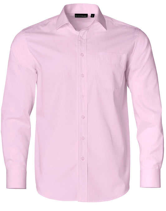 Benchmark - Mens Open Front Dress Shirt - Barkley - Pink Stripe