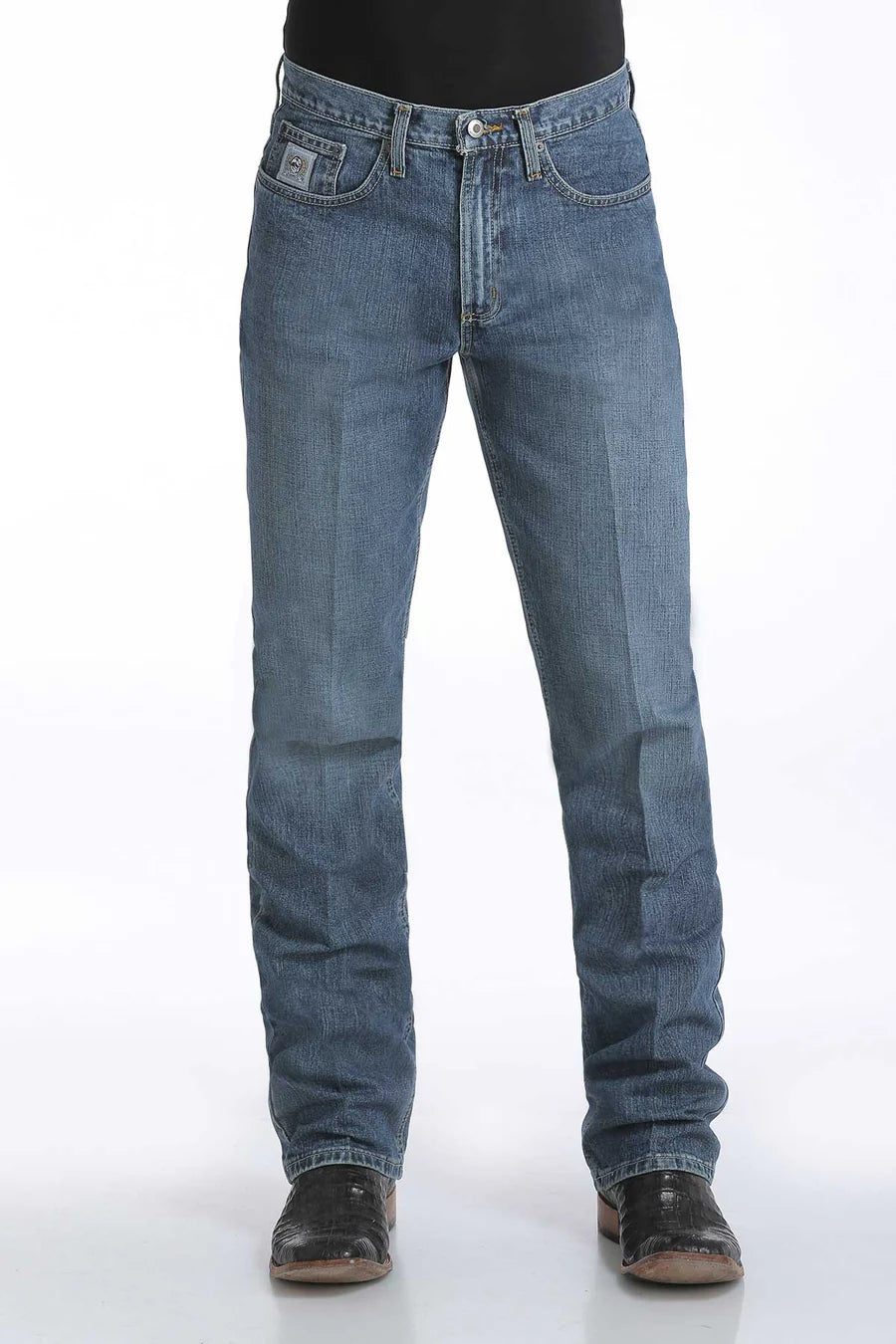 Cinch - Mens Silver Label (Slim) Jeans MB98034001 Medium Stonewash
