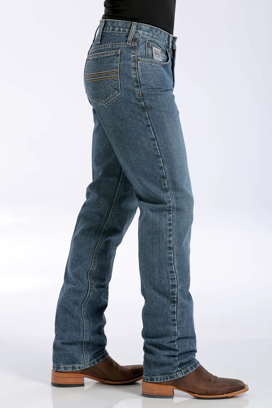 Cinch - Mens Silver Label (Slim) Jeans MB98034001 Medium Stonewash