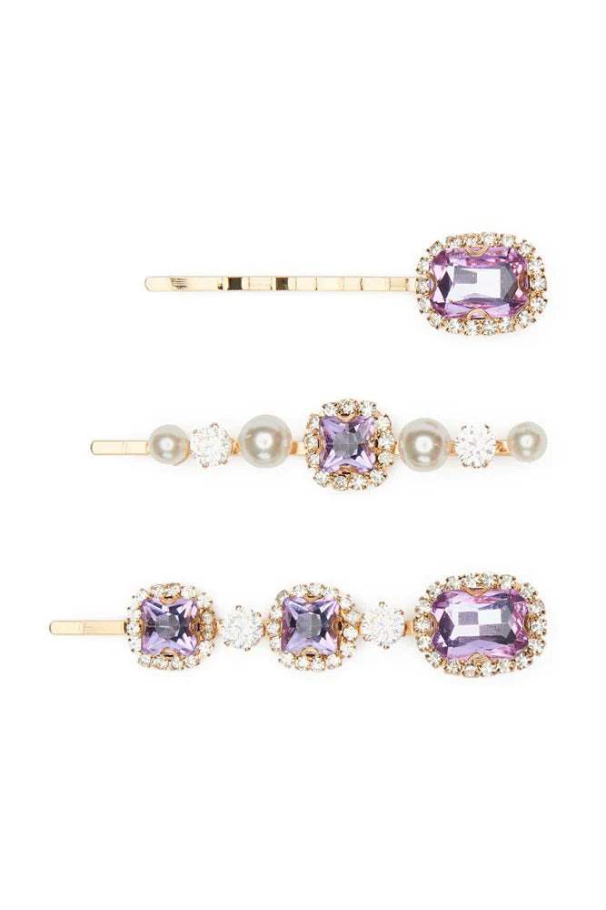 Morgan & Taylor -  Antoinette Hair Clip Set - Lilac