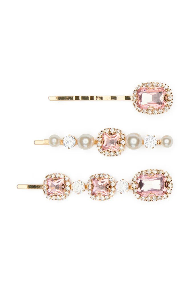 Morgan & Taylor -  Antoinette Hair Clip Set - Pink