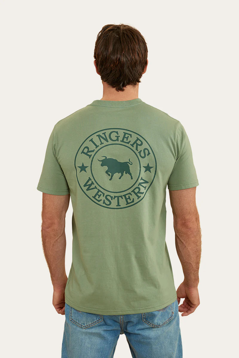 Ringers Western - Signature Bull Mens Classic Fit T-Shirt - Leaf/Pine