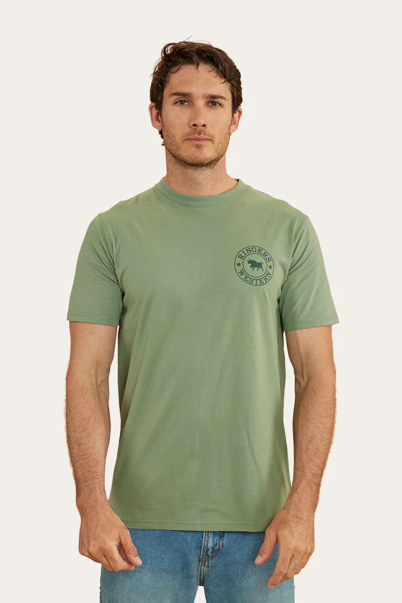 Ringers Western - Signature Bull Mens Classic Fit T-Shirt - Leaf/Pine