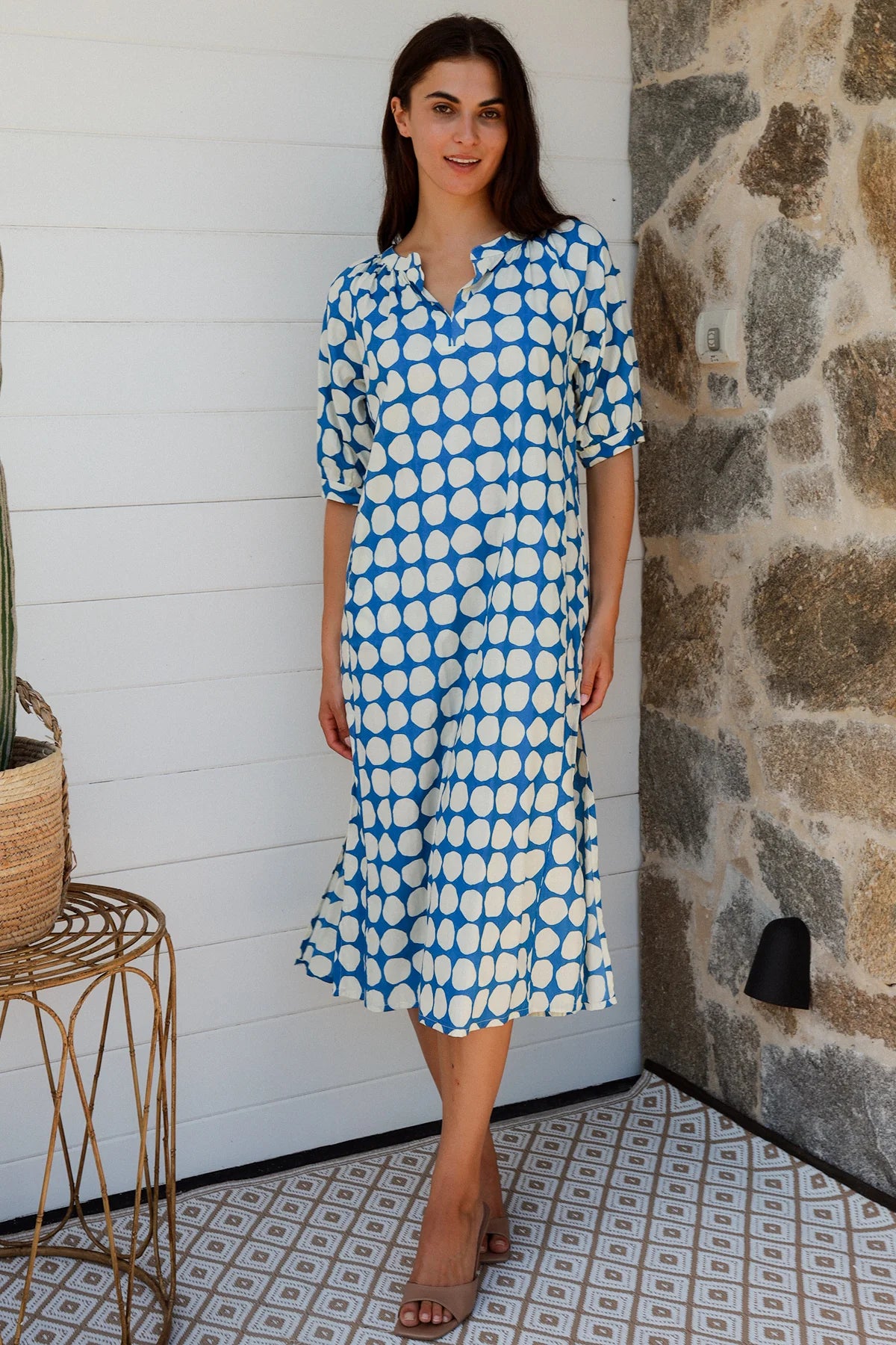 Dreamcatcher - Pitcher Dress - Popole Blue