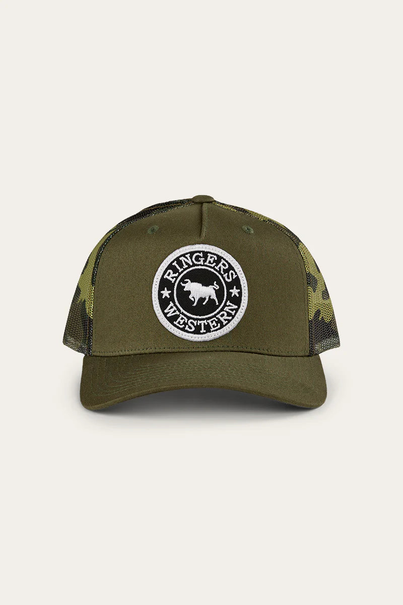 Ringers Western - Signature Bull Kids Trucker Cap - Military Green/Camo