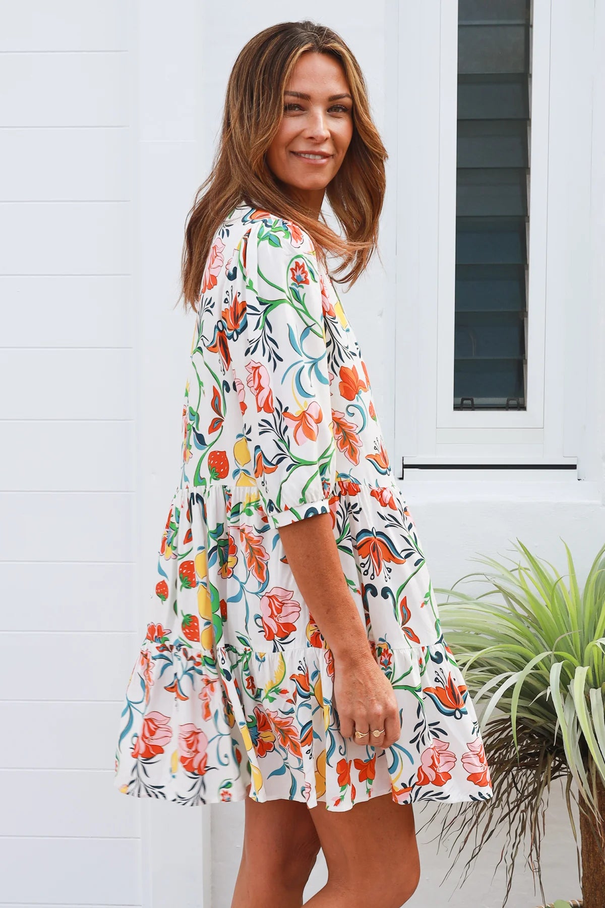 Dreamcatcher - Chiara 3/4 Sleeves Mini Dress