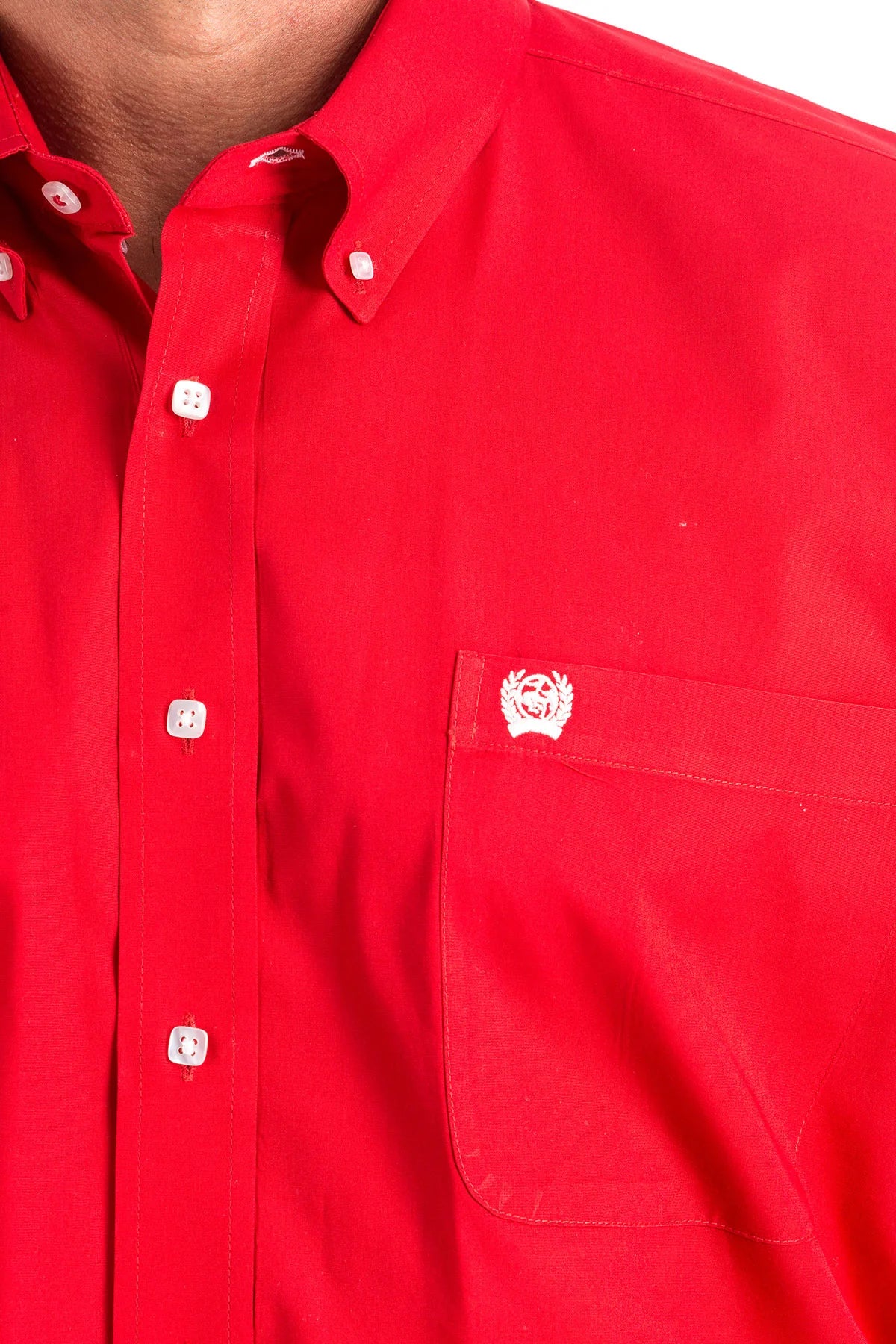 Cinch - Cinch Men's Classic Fit Solid Long Sleeve Shirt - Red