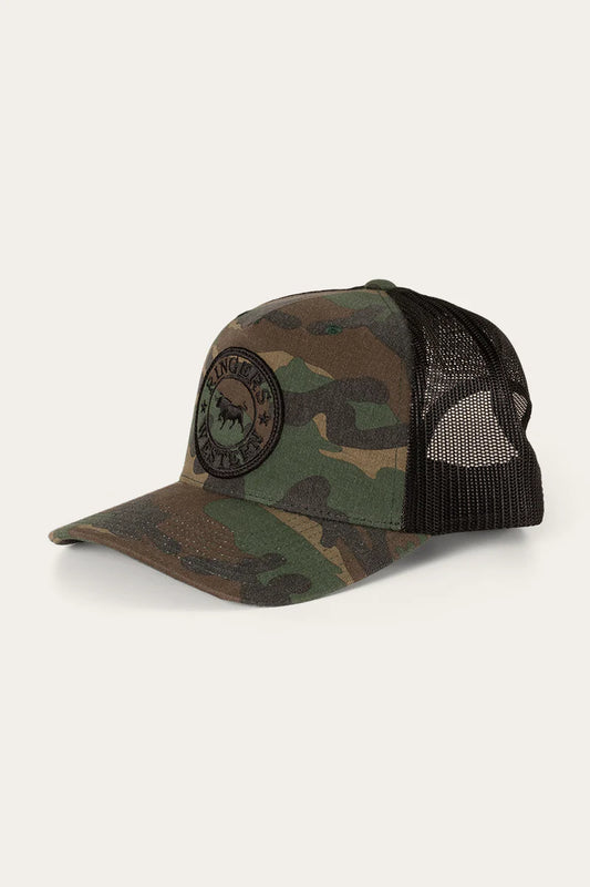 Ringers Western - Signature Bull Trucker Cap - Camo/Black