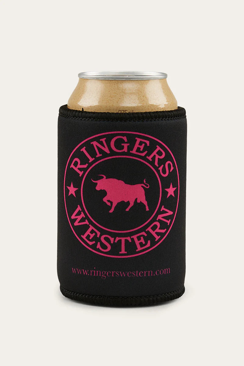 Ringers Western - Signature Bull Stubby Cooler - Black/Melon