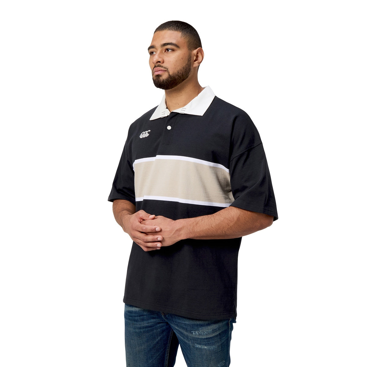 Canterbury - Mens Yarn Dye S/S Rugby - Jet Black