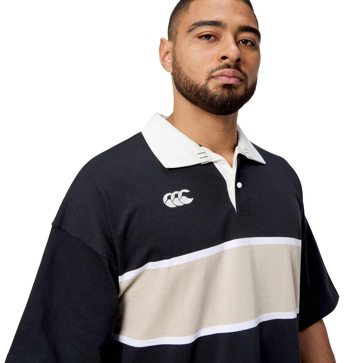 Canterbury - Mens Yarn Dye S/S Rugby - Jet Black