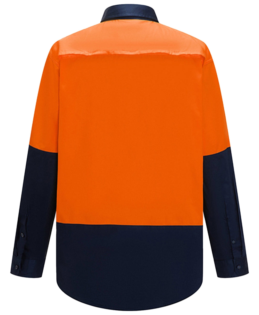 Ritemate - Vented Closed Front L/W L/S Shirt - Orange/Navy