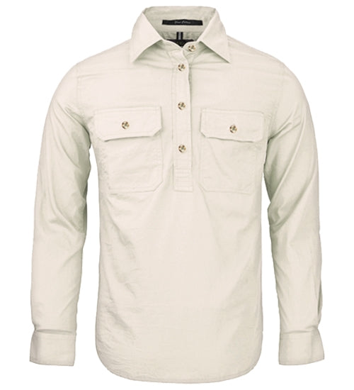 Pilbara - Ladies Closed Front Work Shirt - Stone