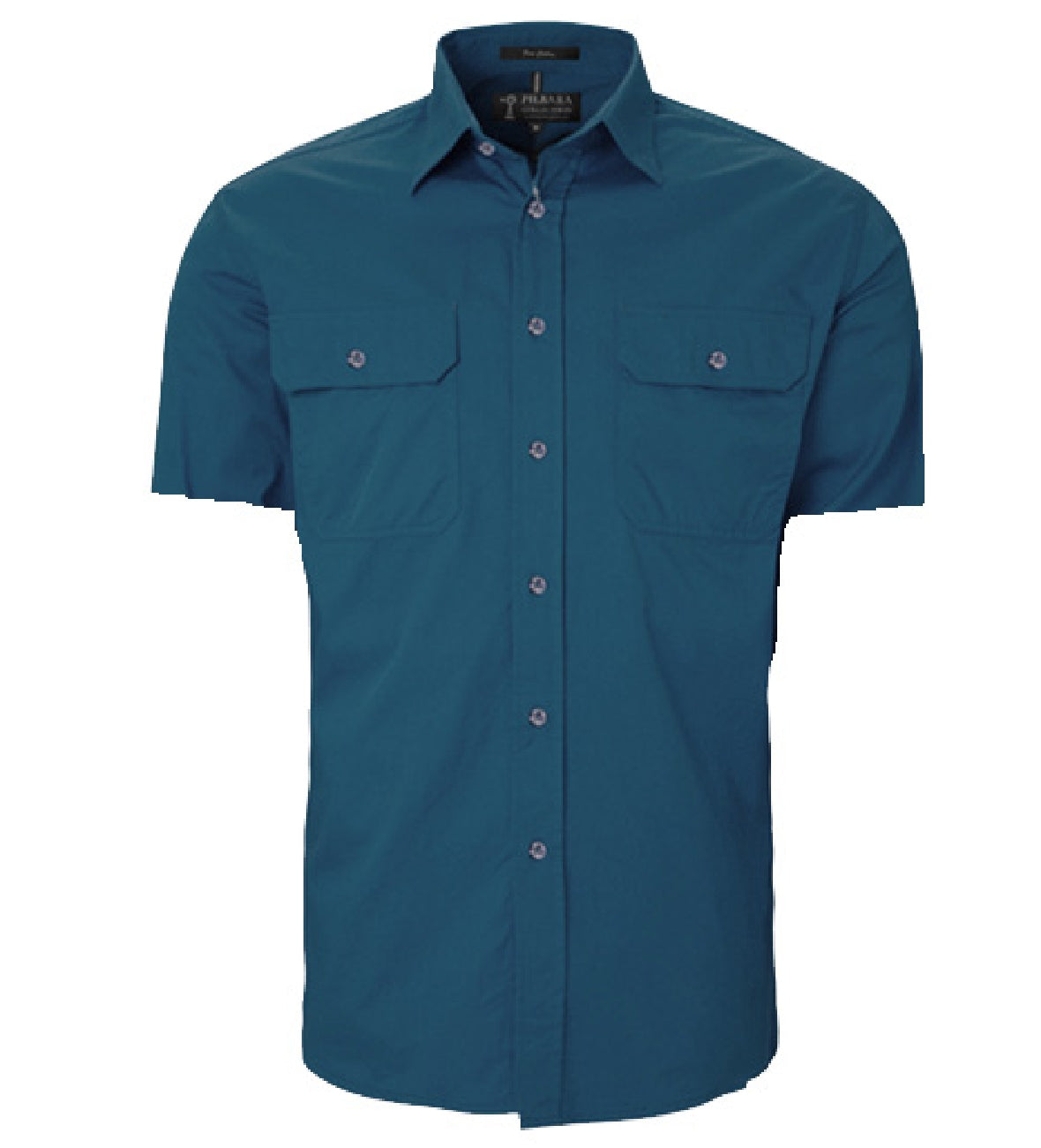 Pilbara - Mens Open Front Work Shirt Short Sleeve  - Diesel