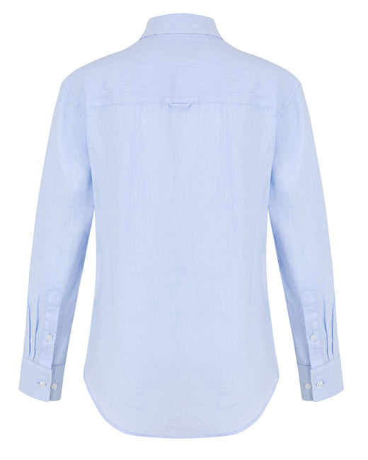 Pilbara - Womens Florence Classic Linen Long Sleeve Shirt - Cloud