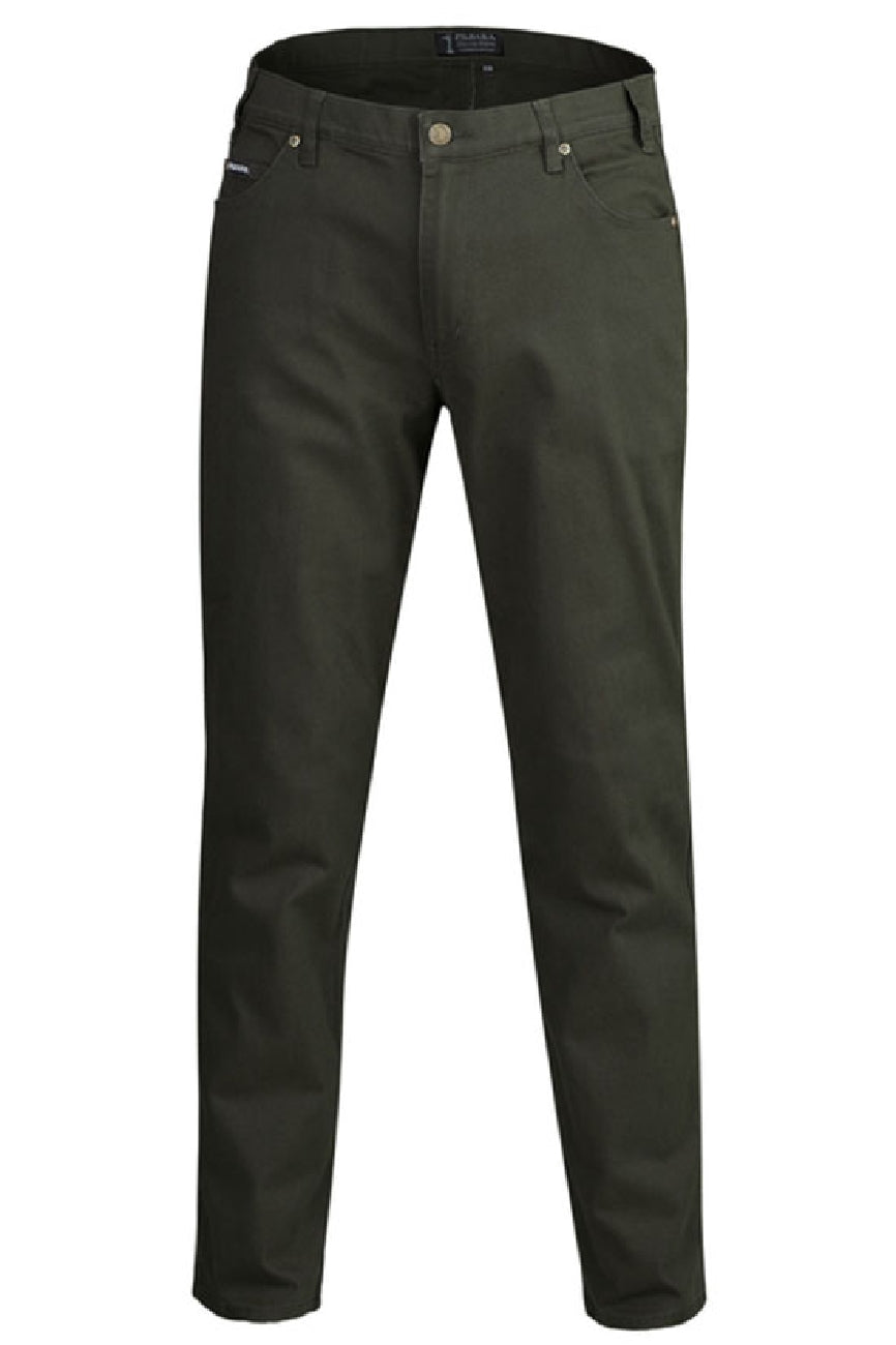 Pilbara - Mens Cotton Stretch Jean - Moss