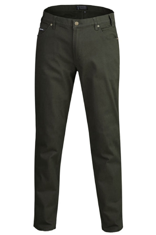 Pilbara - Mens Cotton Stretch Jean - Moss
