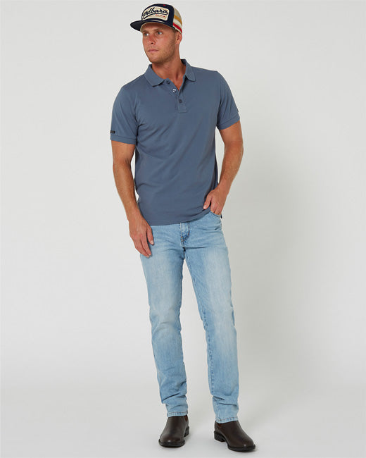 Pilbara - Mens Classic Polo - Steel Blue