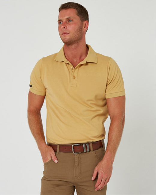 Pilbara - Mens Classic Polo - Golden Rough