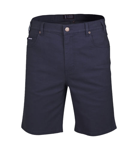 Mens Pilbara Cotton Stretch Jean Short - Ink Navy