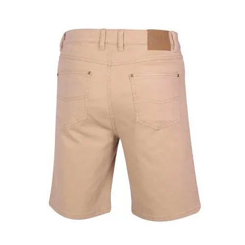 Mens Pilbara Cotton Stretch Jean Short - Wheat