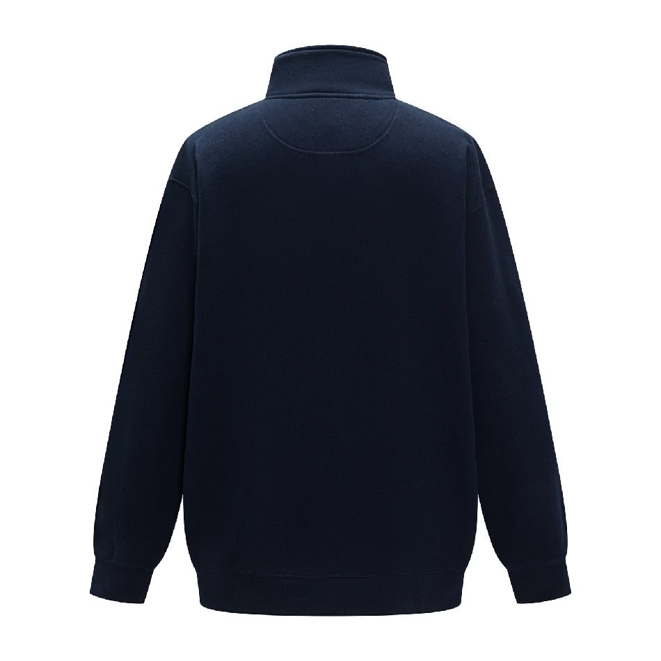 Pilbara - Pilbara Mens Classic Zipper C/F Fleece Pullover Navy